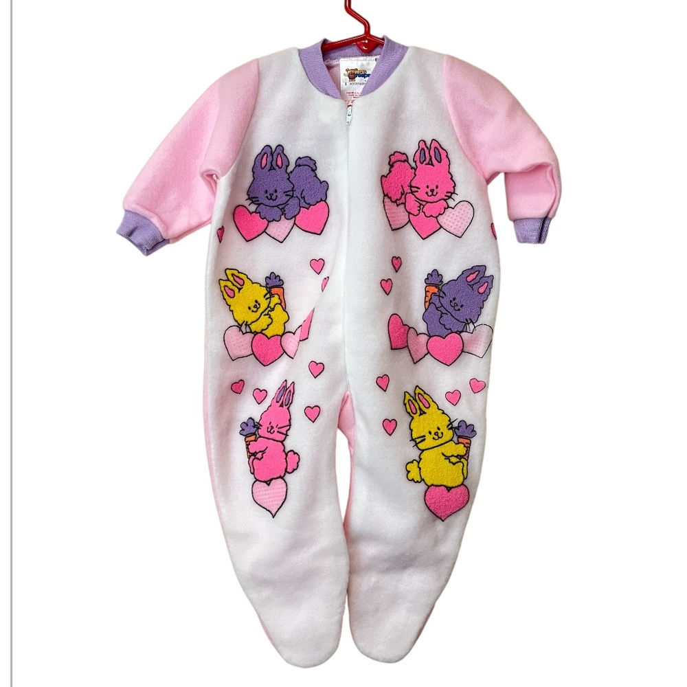 NWT Zellers Vintage Bunny Sleeper 90’s Baby Clothes